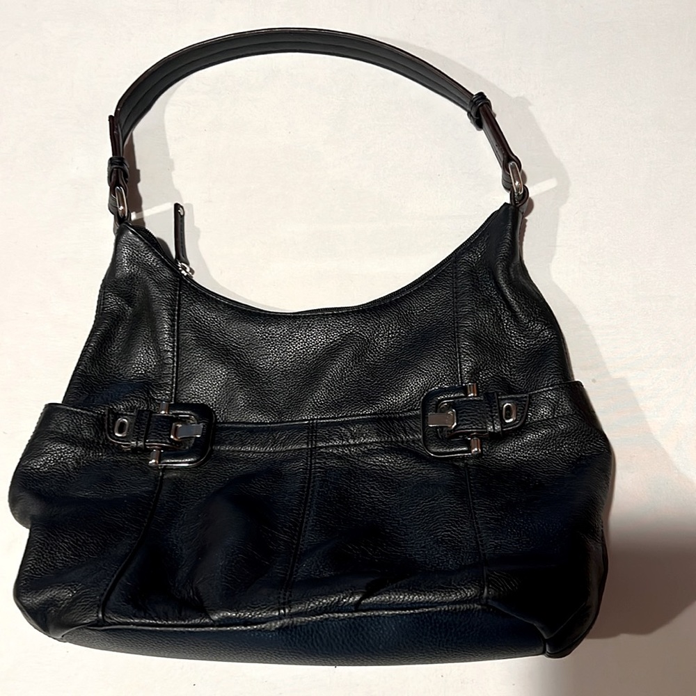 Tignanello Black Leather Shoulder Bag Like New